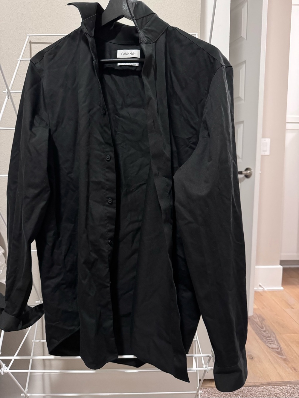 Calvin Klein Black Long-Sleeve Dress Shirt